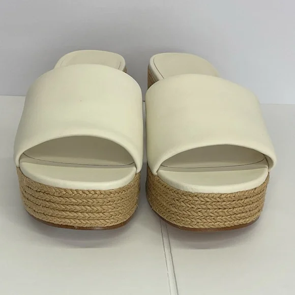 Vince Cream Platform Mules - Picture 7 of 11